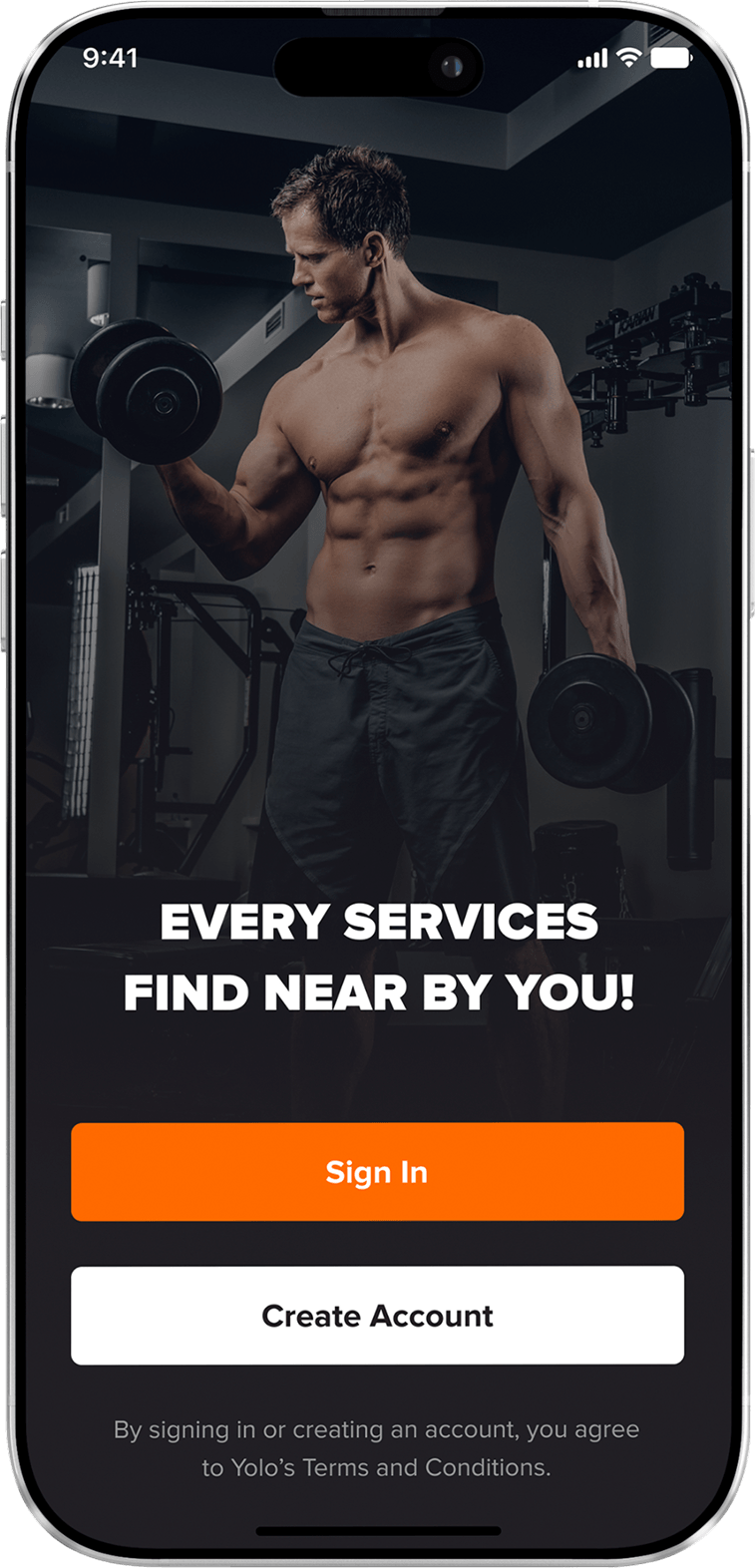 YOLOfit Home Screen